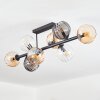 Koyoto Plafonnier, Boule lumineuse Ambre, Clair, Fumé, 8 lumières