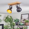 Hagan Plafonnier, Spot de plafond Chrome, Écru, Noir, 2 lumières