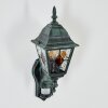 Naofe Lampe murale d´extérieur, Applique murale Vert, Noir, 1 lumière, Détecteur de mouvement