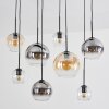 Koyoto Suspension, Boule lumineuse, Suspension Ambre, Clair, Fumé, 8 lumières