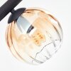 Koyoto Plafonnier, Boule lumineuse Ambre, Clair, Fumé, 8 lumières