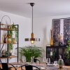 Suspension Lakewood Brun foncé, Nickel mat, 1 lumière