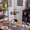 Suspension Lakewood Brun foncé, Nickel mat, 1 lumière
