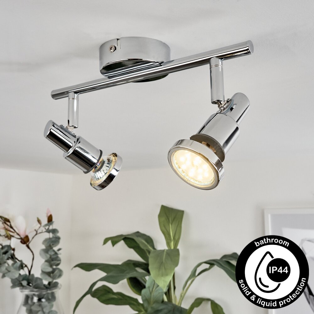 Plafonnier Morges LED Chrome, 2 lumières main product photo