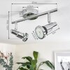 Plafonnier Morges LED Chrome, 2 lumières