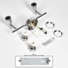 Plafonnier Morges LED Chrome, 2 lumières