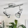 Plafonnier Morges LED Chrome, 2 lumières