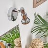 Applique murale Morges LED Chrome, 1 lumière