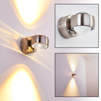 Applique Rio LED Argenté, 2 lumières