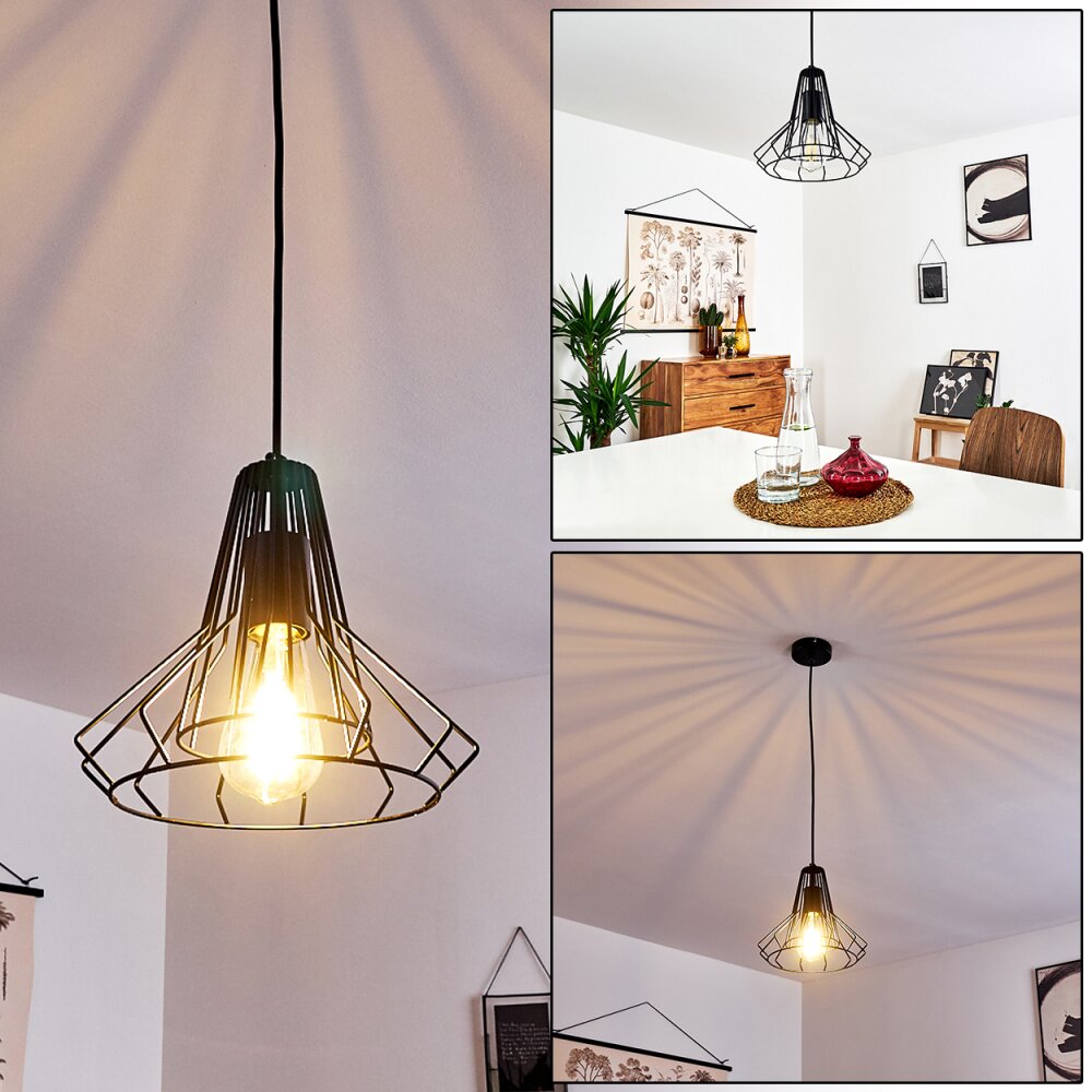 Suspension Ghent Noir, 1 lumière main product photo