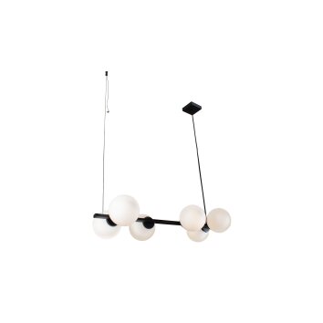 Suspension Luce Design PLUTO Noir, 6 lumières