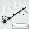 Suspension  Rascoupet Noir, 6 lumières