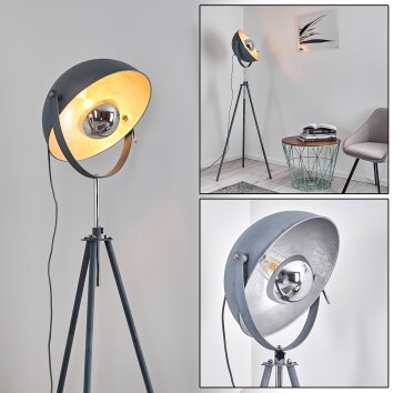 Lampadaire Bagdad Bleu, Chrome, Gris, 1 lumière