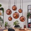 Gastor Suspension, Boule lumineuse, Suspension Cuivré, 6 lumières