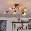 Koyoto Plafonnier, Boule lumineuse 73 cm Ambre, Clair, Fumé, 6 lumières