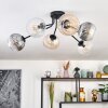 Koyoto Plafonnier, Boule lumineuse 73 cm Ambre, Clair, Fumé, 6 lumières