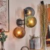 Koyoto Boule lumineuse, Applique murale Bleu, Vert, Cuivré, 3 lumières