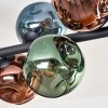 Ripoll Plafonnier, Boule lumineuse Bleu, Vert, Cuivré, 10 lumières