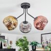 Ripoll Plafonnier, Boule lumineuse Chrome, Or, Cuivré, Fumé, 3 lumières