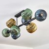 Koyoto Plafonnier, Boule lumineuse Bleu, Or, Vert, 8 lumières