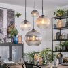 Koyoto Suspension, Boule lumineuse, Suspension grappe Ambre, Clair, Fumé, 4 lumières