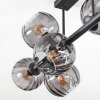 Koyoto Plafonnier, Boule lumineuse Fumé, 8 lumières