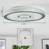 Simonstorp Plafonnier, Panel LED Argenté, Blanc, 1 lumière
