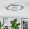 Simonstorp Plafonnier, Panel LED Argenté, Blanc, 1 lumière