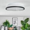 Onara Plafonnier, Panel LED Noir, Blanc, 1 lumière