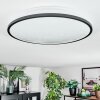 Onara Plafonnier, Panel LED Noir, Blanc, 1 lumière