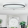Onara Plafonnier, Panel LED Noir, Blanc, 1 lumière