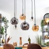 Ripoll Suspension, Boule lumineuse, Suspension Ambre, Clair, Fumé, 6 lumières