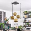 Koyoto Suspension, Boule lumineuse, Suspension grappe Or, 4 lumières