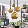 Koyoto Suspension, Boule lumineuse, Suspension grappe Or, 4 lumières