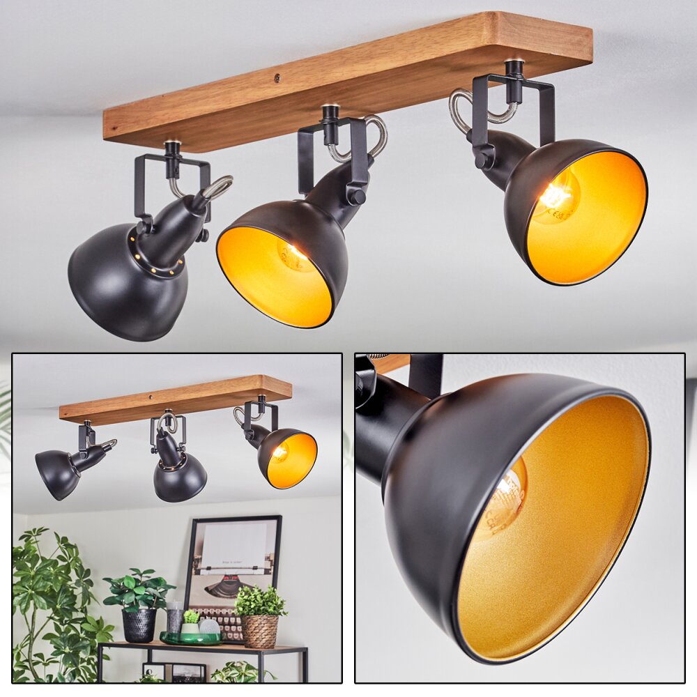 Hagan Plafonnier, Spot de plafond Écru, Noir, 3 lumières main product photo