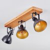 Hagan Plafonnier, Spot de plafond Écru, Noir, 3 lumières