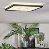Simonstorp Plafonnier, Panel LED Noir, Blanc, 1 lumière