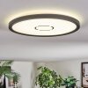 Simonstorp Plafonnier, Panel LED Noir, Blanc, 1 lumière