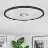 Simonstorp Plafonnier, Panel LED Noir, Blanc, 1 lumière