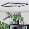 Simonstorp Plafonnier, Panel LED Noir, Blanc, 1 lumière