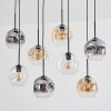 Ripoll Suspension, Boule lumineuse, Suspension Ambre, Clair, Fumé, 8 lumières