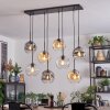 Ripoll Suspension, Boule lumineuse, Suspension Ambre, Clair, Fumé, 8 lumières