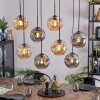 Ripoll Suspension, Boule lumineuse, Suspension Ambre, Fumé, 8 lumières