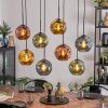 Ripoll Suspension, Boule lumineuse, Suspension Bleu, Or, Vert, Cuivré, 8 lumières
