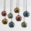 Ripoll Suspension, Boule lumineuse, Suspension Bleu, Or, Vert, Cuivré, 8 lumières
