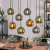 Koyoto Suspension, Boule lumineuse, Suspension Bleu, Or, Vert, 8 lumières