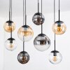 Gastor Suspension, Boule lumineuse, Suspension Ambre, Clair, Fumé, 8 lumières