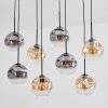 Ripoll Suspension, Boule lumineuse, Suspension Ambre, Clair, Fumé, 8 lumières