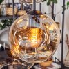 Ripoll Suspension, Boule lumineuse, Suspension Ambre, Clair, Fumé, 6 lumières
