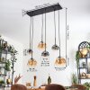 Ripoll Suspension, Boule lumineuse, Suspension Ambre, Clair, Fumé, 6 lumières